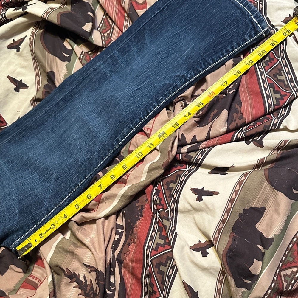 763.   BKE Starlite Blue Cropped Jeans with White Stitching size 26 - Picture 10 of 11
